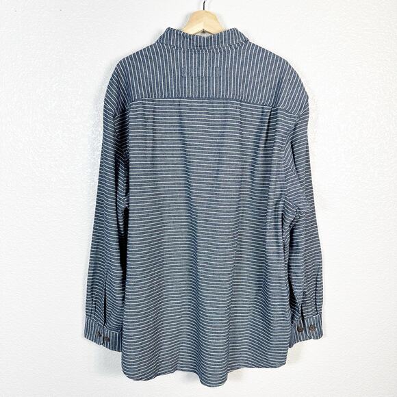 Duluth Trading Co NWT Mens Free Swingin' Flannel Relaxed Fit Shirt Blue XL - Picture 5 of 8